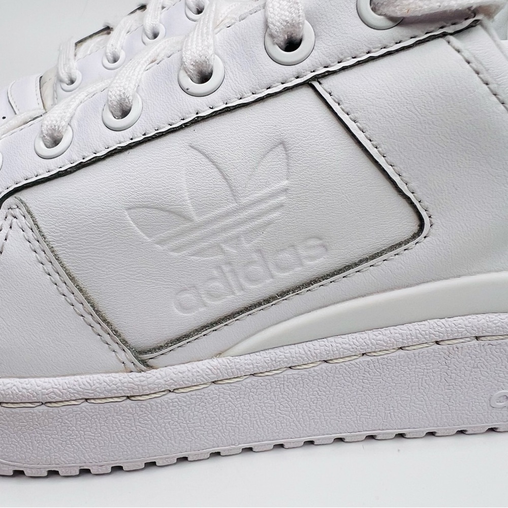 Adidas Originals Forum Bold Triple White Leather Lace Up Platform Sneake… - Picture 10 of 16
